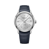 Raymond Weil Freelancer Date orologio automatico quadrante bianco sunray cinturino pelle blu acciaio 2741-STC-30001