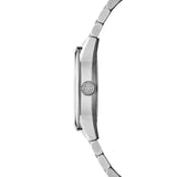 Raymond Weil Freelancer RW1212 vista laterale cassa acciaio con corona incisa monogramma RW 2783-ST-50000
