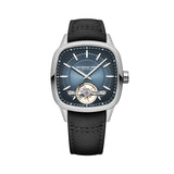 Raymond Weil Freelancer RW1212 quadrante blu gradiente con cuore aperto, cassa cushion acciaio e cinturino pelle nera 2790-STC-50051