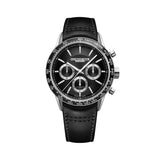 Raymond Weil Freelancer Tri-Compax Chronograph automatico quadrante nero con cinturino pelle nera e lunetta tachimetrica 7741-SC1-20021