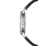 Raymond Weil Millesime Central Seconds vista laterale cassa acciaio satinato con corona incisa monogramma RW 2925-STC-50001