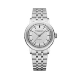 Raymond Weil Millesime Central Seconds orologio donna automatico quadrante argentato a settori bracciale acciaio 2125-ST-65001