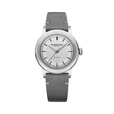 Raymond Weil Millesime Central Seconds quadrante argentato a settori con cinturino pelle grigia automatico donna 2125-STC-65001