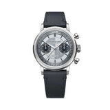 Raymond Weil Millesime Jubilee cronografo bi-compax quadrante azzurro chiaro contatori blu cinturino pelle blu 7776-STC-65501