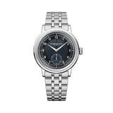 Raymond Weil Millesime Small Seconds quadrante tuxedo blu notte e nero, bracciale acciaio, numeri arabi 2930-ST-05502