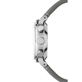 Raymond Weil Millesime Tri-Compax Chronograph vista laterale cassa acciaio corona RW e pulsanti cronografo 7765-STC-LAR01