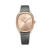 Raymond Weil Orologio da Polso Toccata Heritage quadrante rame soleil cassa ovale PVD oro rosa cinturino pelle grigio 2280-PC5-80001