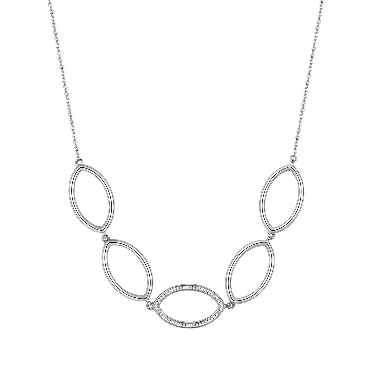 Philip Jones Collana Iniziale Placcata Oro Rosa Con Cristallo Zirconia - Lettera V - Gioiello Elegante E Ipoallergenico