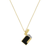 St Dupont Collana Laccato accendino pendente in lacca nera lucida con finiture dorate e catena regolabile K27077CH