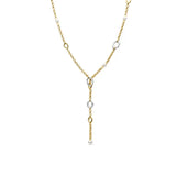 Ti Sento Silver and Zirconia Lariat Necklace