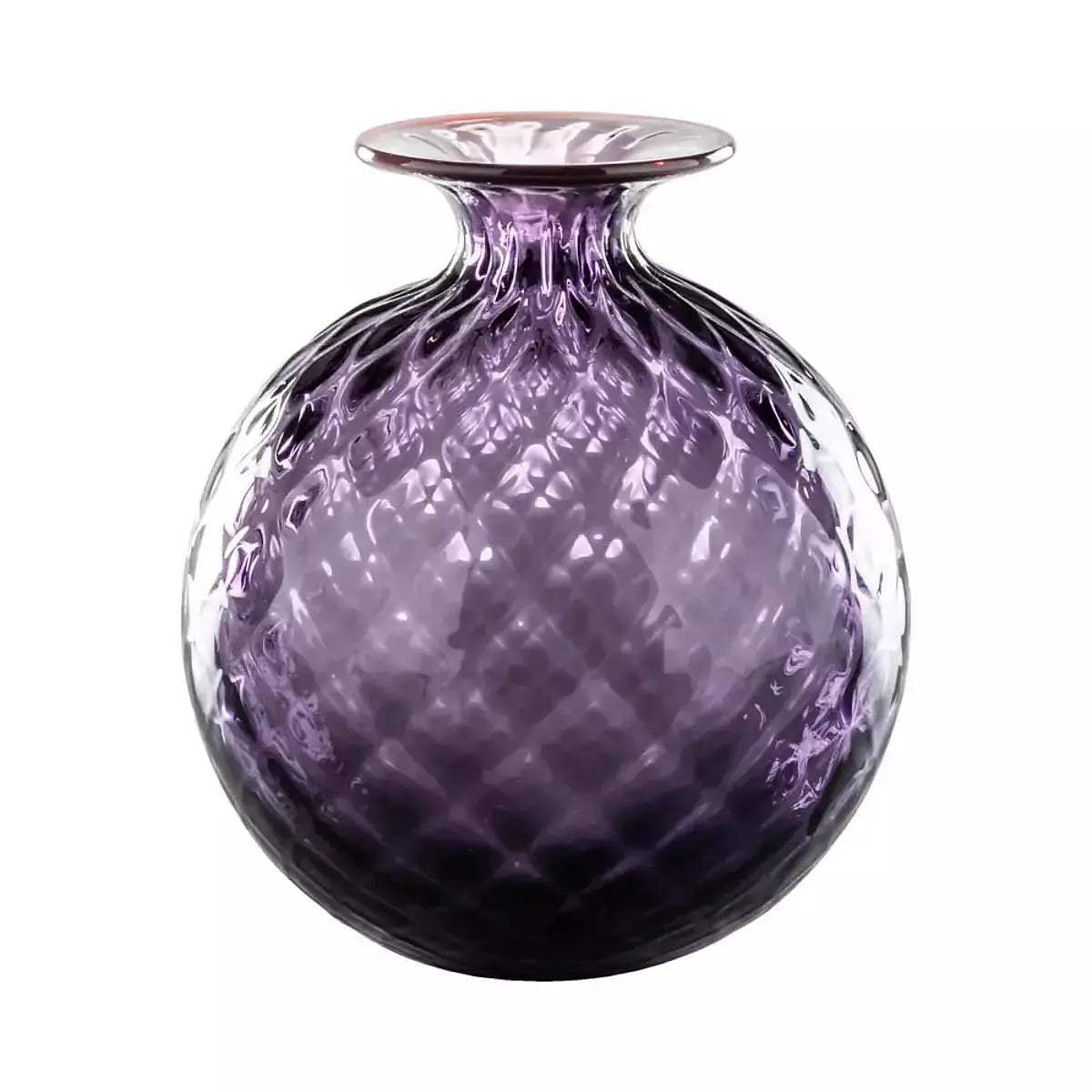 Vaso In Ceramica Botle Viola E Oro – Stile Scandinavo Vintage, Altezza 14 Cm, Diametro 12 Cm, Senza Foro