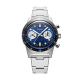 Vulcain Skindiver Chronograph Blue quadrante blu sunray con bracciale acciaio e lunetta ceramica nera 590176B37.BHM286