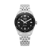 Vulcain Skindiver Nautique Nero orologio automatico quadrante nero con bracciale Beads of Rice in acciaio 660170B07.BHM287