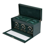 Wolf Scatola del Tempo Tripla British Racing Verde dettaglio 3