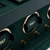 Wolf Scatola del Tempo Tripla British Racing Verde dettaglio 5