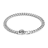 ZANCAN Bracciale Groumette Argento Chiusura Tigre
