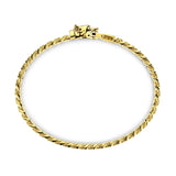 ZANCAN Bracciale Groumette Argento Dorato Chiusura Pitbull lato