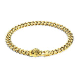 ZANCAN Bracciale Groumette Argento Dorato Chiusura Tigre