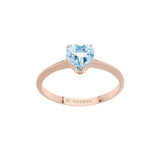 Anello donna Comete in oro rosa con topazio azzurro taglio cuore di Ct. 1,02 ANB 2544