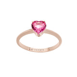 Anello donna Comete in oro rosa con topazio rosa taglio cuore di Ct. 0,95 ANB 2545