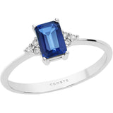 Anello Donna Con Pietra in Oro Bianco COMETE Colore Blu ANB 2356Variante 1