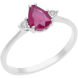 Anello Donna Con Pietra in Oro Bianco COMETE Colore Rosso ANB 2487Variante 1