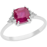 Anello Donna Con Pietra in Oro Bianco COMETE Colore Rosso ANB 2489Variante 1