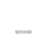 Anello TI SENTO fedina con fila di cinque zirconi taglio smeraldo in argento rodiato 12274ZI Variante2