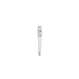 Anello TI SENTO fedina con fila di cinque zirconi taglio smeraldo in argento rodiato 12274ZI Variante