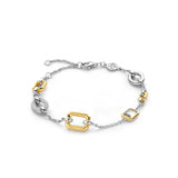 Bracciale donna Ti Sento in argento bicolore con zirconi 23022ZY