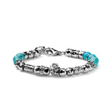 Bracciale donna Maria Cristina Sterling in argento con rosa e sfere di aulite azzurra G2904C