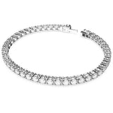 Bracciale donna Swarovski tennis in metallo rodiato e zirconi taglio rotondo 5648937 Variante