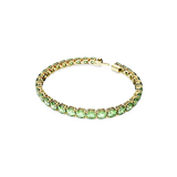 Bracciale donna Swarovski tennis in metallo dorato e zirconi verdi taglio rotondo 5658849 Variante