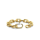 TI SENTO Bracciale donna con maglie ovali in argento dorato e con zirconi 2952SY Variante