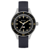 BULOVA Orologio Meccanico da Uomo Cassa in Acciaio Quadrante Nero Cinturino in Nylon Blu 98A266