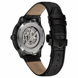 BULOVA Orologio Meccanico da Uomo Cassa in Acciaio Nero Quadrante Nero Cinturino in Pelle Nero 98A283 Variante2