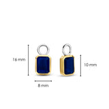 TI SENTO Charms Orecchini in argento bicolore con cristallo blu 9253BY Dimensioni