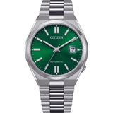 CITIZEN Automatico TSUYOSA con Cassa Rotonda Quadrante Verde e Cinturino Acciaio NJ0150-81X
