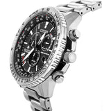 CITIZEN Orologio Radiocontrollato al Quarzo Cassa Rotonda Quadrante Nero Cinturino in Super Titanio CB5010-81E Variante1