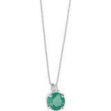 Collana Donna Con Pendente in Oro Bianco COMETE Colore Verde GLB 1500Variante 1