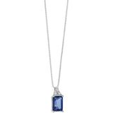 Collana Donna Con Pendente in Oro Bianco COMETE Colore Blu GLB 1440Variante 1
