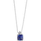 Collana Donna Con Pendente in Oro Bianco COMETE Colore Blu GLB 1512Variante 1