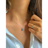 Collana Donna Con Pendente in Oro Bianco con Diamante COMETE GLB 1206Variante 2