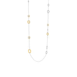 Collana donna Ti Sento lunga in argento bicolore con zirconi 34028ZY