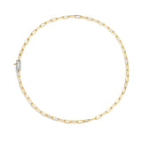 Collana donna Ti Sento con maglie ovali in argento bicolore e con zircone 34024SY Variante2