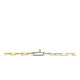 Collana donna Ti Sento con maglie ovali in argento bicolore e con zircone 34024SY Variante3