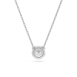 SWAROVSKI Collana punto luce in metallo rodiato con cristallo rotondo contornato da pavé di cristalli 5636264 Variante2