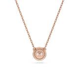 SWAROVSKI Collana punto luce in metallo placcato oro rosa con cristallo rotondo contornato da pavé di cristalli 5636272 Variante2