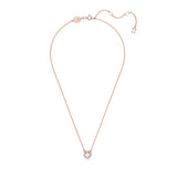 SWAROVSKI Collana punto luce in metallo placcato oro rosa con cristallo rotondo contornato da pavé di cristalli 5636272 Variante