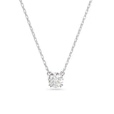 SWAROVSKI Collana punto luce in metallo rodiato con cristallo rotondo 5636706